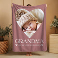 Custom Photo Blanket for Grandma: Personalized Picture Collage Gift