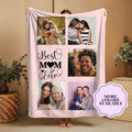 Mom Blanket for Mothers Day from Daughter Son,Custom Photo Blanket Personalized Picture Blankets for Mom Mothers Day Christma
