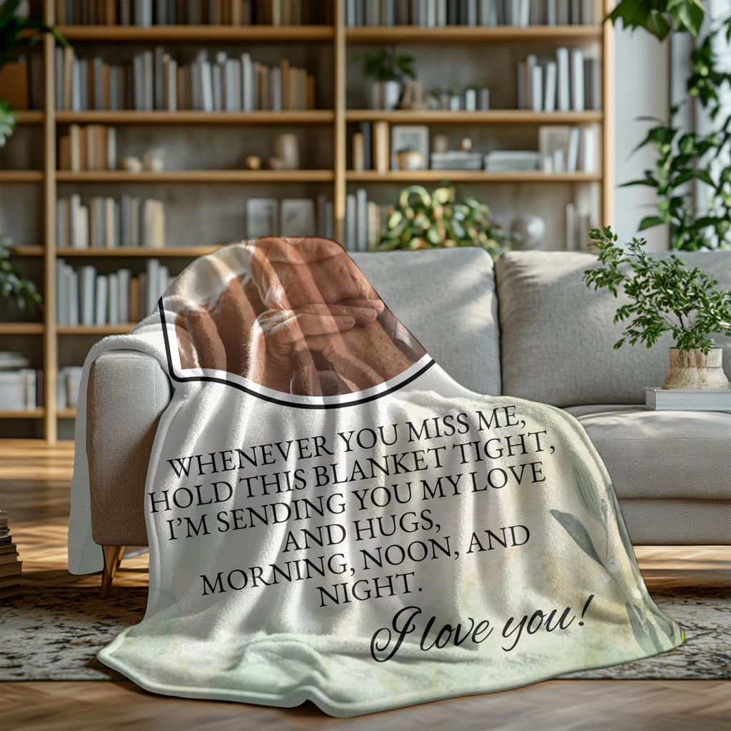 Personalized Memorial Photo Blanket: Sympathy Gift for Loss