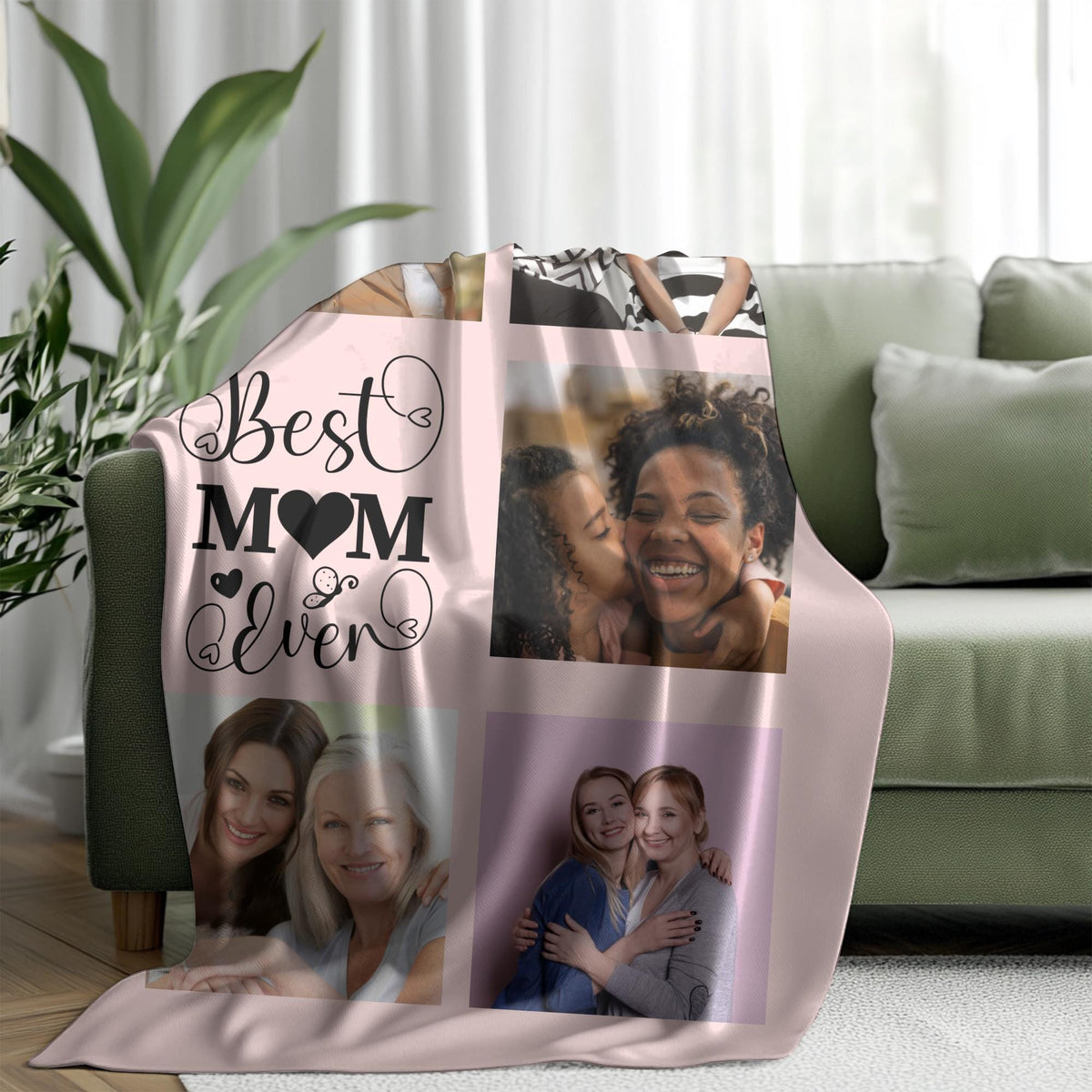 Mom Blanket for Mothers Day from Daughter Son,Custom Photo Blanket Personalized Picture Blankets for Mom Mothers Day Christma