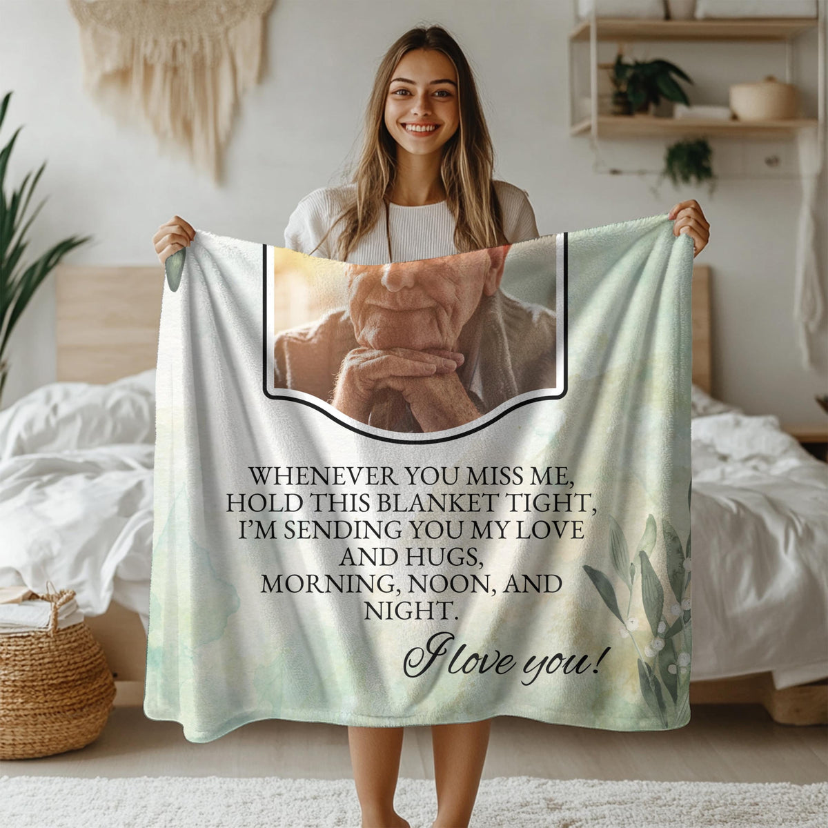 Personalized Memorial Photo Blanket: Sympathy Gift for Loss