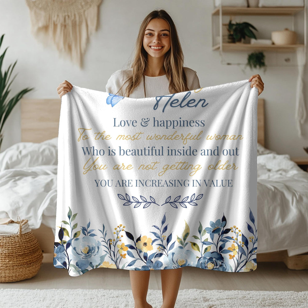 Personalized 80th Birthday Gifts for Women Blanket - Best Gifts for 80 Year Old Woman - 1945 Birthday Gifts for Women - 80th 