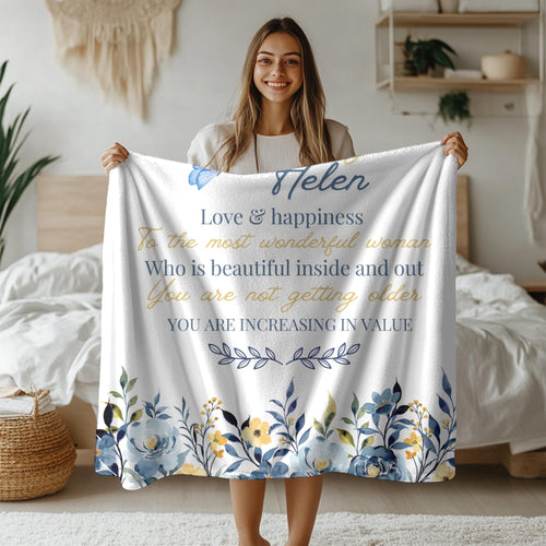 Personalized 80th Birthday Gifts for Women Blanket - Best Gifts for 80 Year Old Woman - 1945 Birthday Gifts for Women - 80th 