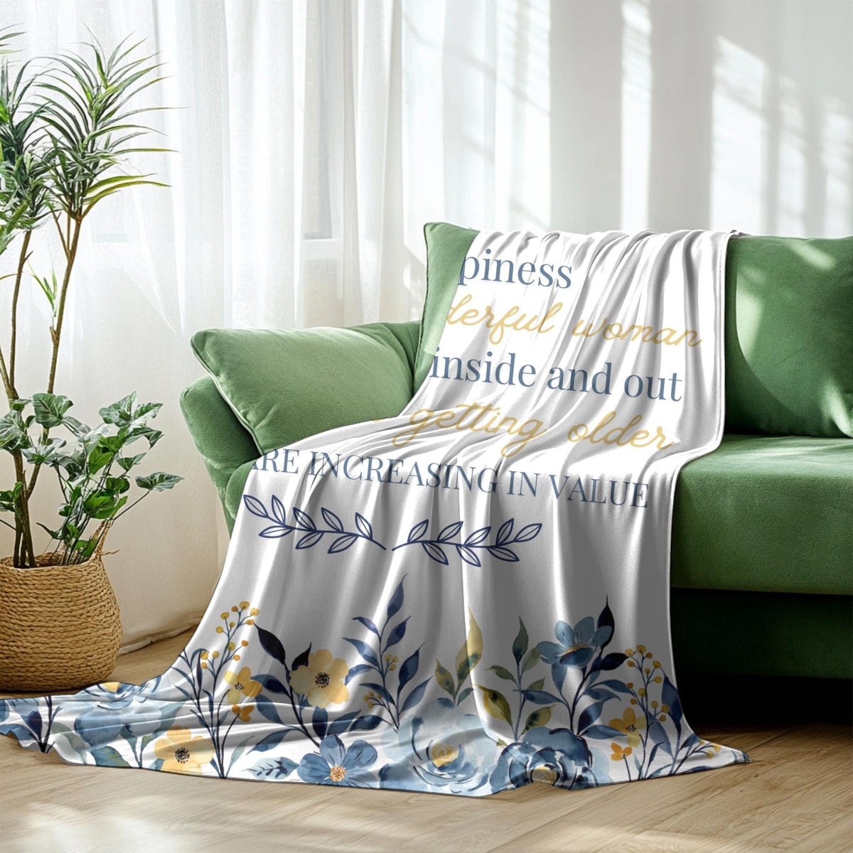 Personalized 80th Birthday Gifts for Women Blanket - Best Gifts for 80 Year Old Woman - 1945 Birthday Gifts for Women - 80th 