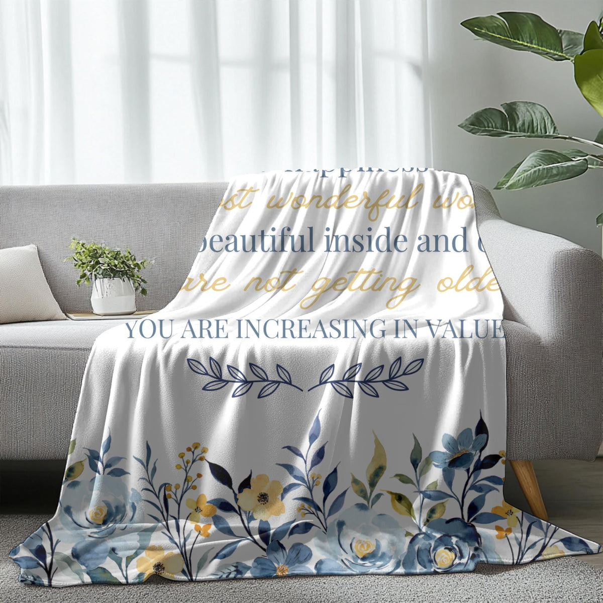 Personalized 80th Birthday Gifts for Women Blanket - Best Gifts for 80 Year Old Woman - 1945 Birthday Gifts for Women - 80th 