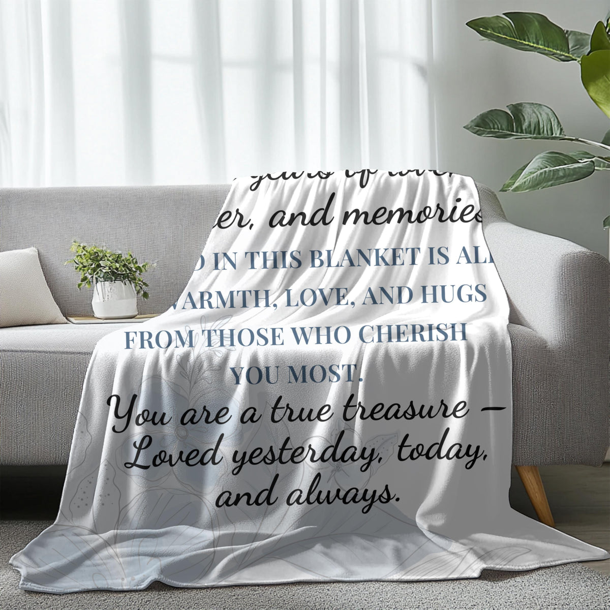 Personalized 80th Birthday Blanket: Custom Photo Gift for Grandma