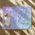 Whimsical Starry Baby Milestone Blanket – Personalized Monthly Photo Prop for Newborn Girl