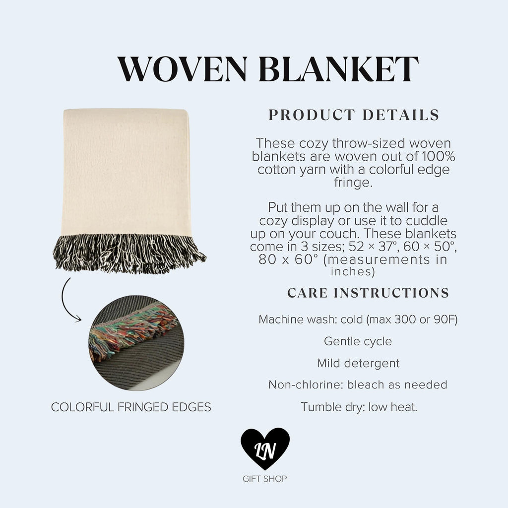 Personalized Hot Air Balloon Baby Blanket: Custom Name Woven Nursery Throw