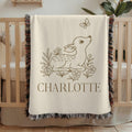 Personalized Deer Baby Blanket – Woodland Nursery Blanket with Name