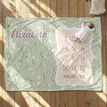 Coquette Baby Girl Milestone Blanket – Personalized Pink Bow Monthly Tracker, Soft Feminine Photo Prop