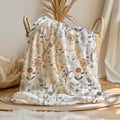 Personalized Floral Fleece Blanket: Custom Wildflower Nursery Decor