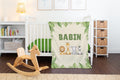 Personalized Safari Baby Blanket: Jungle Animals, Custom Name