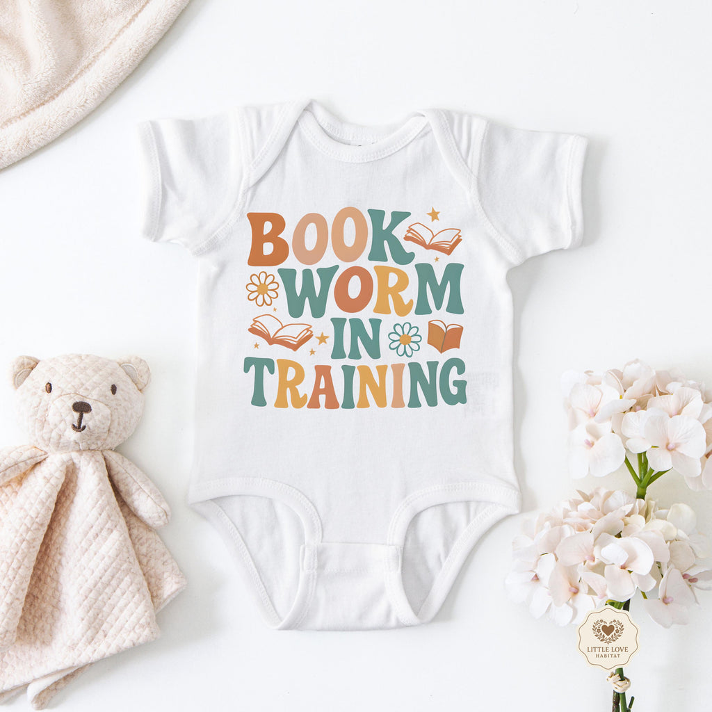 Bookworm In Training Bodysuit | Cute Baby Reading Baby Gift |