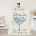 Personalized 80th Birthday Gifts for Women Blanket - Best Gifts for 80 Year Old Woman - 1945 Birthday Gifts for Women - 80th 