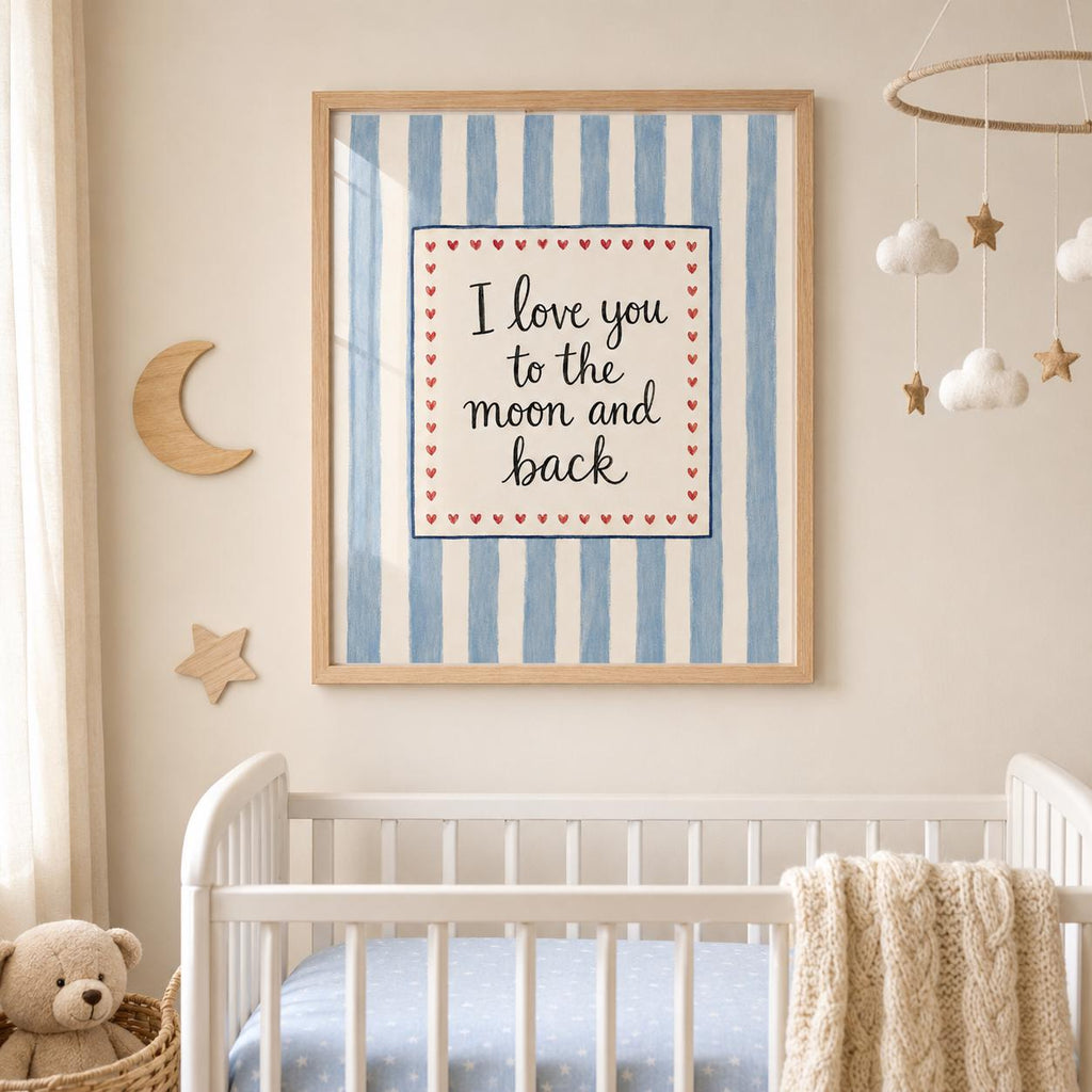 Nursery Wall Art Print, Personalized Kids Room Poster, Baby Name Decor, Museum Grade Giclee Print, Baby Shower Gift, Playroom