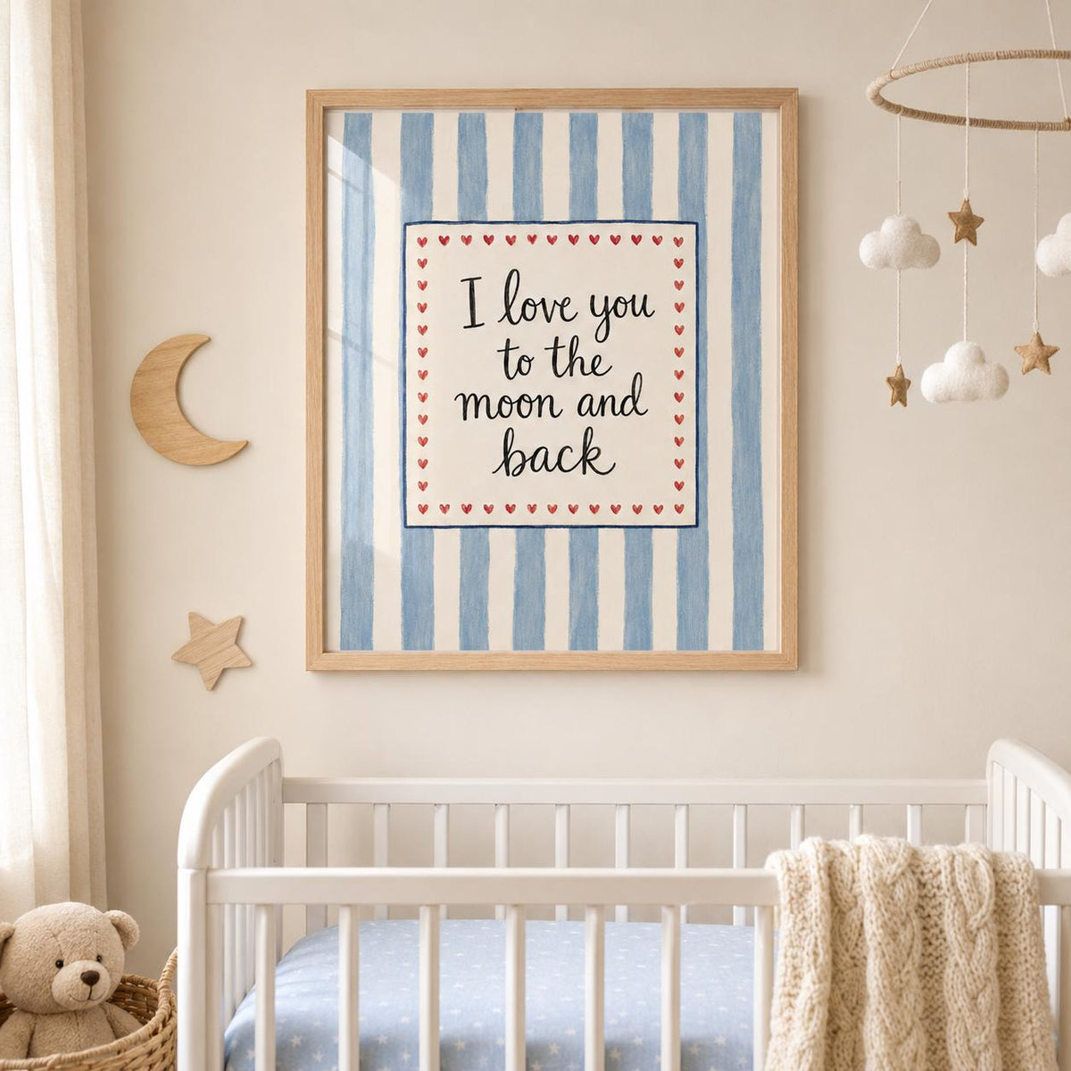 Nursery Wall Art Print, Personalized Kids Room Poster, Baby Name Decor, Museum Grade Giclee Print, Baby Shower Gift, Playroom