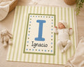 Personalized Initial Baby Blanket, Custom Letter Baby Blanket, Monogram Baby Name Blanket, Nursery Blanket, Newborn Gift, Bab