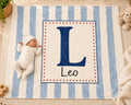 Personalized Initial Baby Blanket, Custom Letter Baby Blanket, Monogram Baby Name Blanket, Nursery Blanket, Newborn Gift, Bab