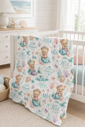 Personalized Mermaid Baby Blanket, Custom Ocean Princess Name Blanket, Little Mermaid Nursery Blanket, Mermaid Girl Baby Show