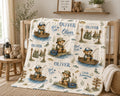 Personalized Fishing Baby Blanket, Little Fisherman Baby Blanket, Custom Baby Boy Name Blanket, Reel Cute Nursery Blanket, Te