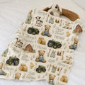 Personalized Farm Baby Blanket, Custom Little Farmer Blanket, Farm Animal Baby Shower Gift, Tractor Teddy Bear Blanket, Perso