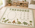 Personalized Dinosaur Milestone Blanket, Baby Monthly Milestone Blanket, First Year Dinosaur Blanket, Dino Baby Gift, Custom 
