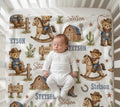 Personalized Cowboy Baby Blanket, Custom Western Baby Blanket, Little Cowboy Nursery Blanket, Rodeo Baby Boy Blanket, Western