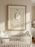Personalized Goose Nursery Print, Custom Girl Name Wall Art, Sage Green Nursery Decor, Baby Goose Printable Digital Download
