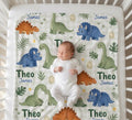 Personalized Dinosaur Baby Blanket, Custom Dinosaur Baby Blanket, Personalized Baby Name Blanket, Dino Nursery Blanket, Baby 