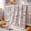 Personalized Halloween Baby Blanket, Custom Ghost Baby Blanket, Cute Halloween Nursery Blanket, Personalized Pumpkin Baby Gif